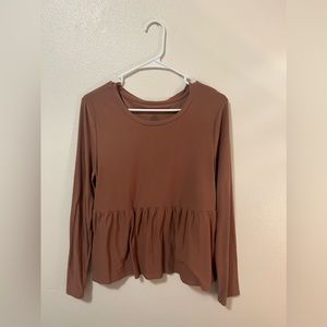 Mauve babydoll long sleeve